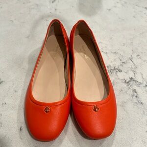 Kate spade orange leather flats. Size 7